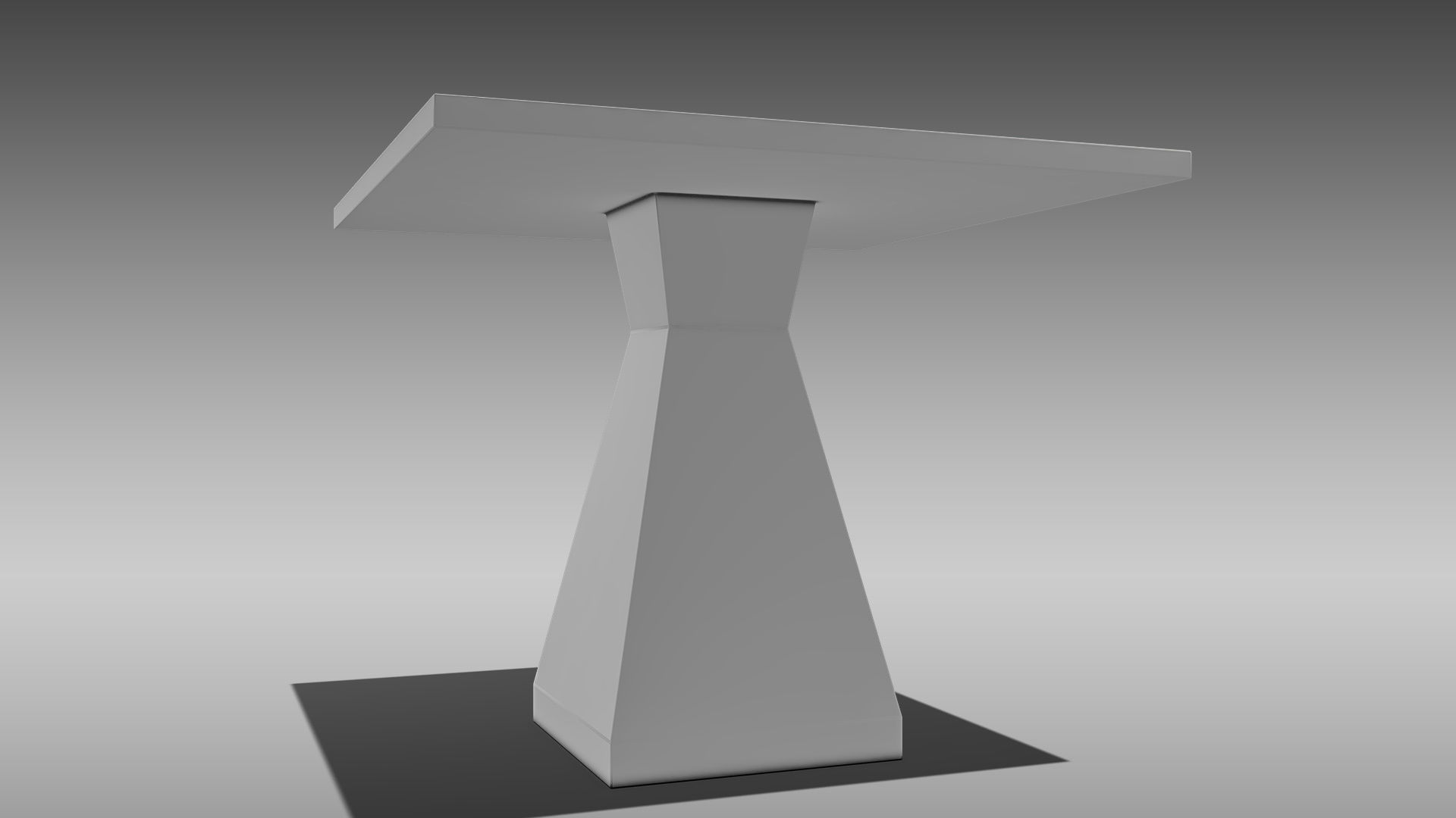 Restaurant Table and Chair Low-poly 3D model_11