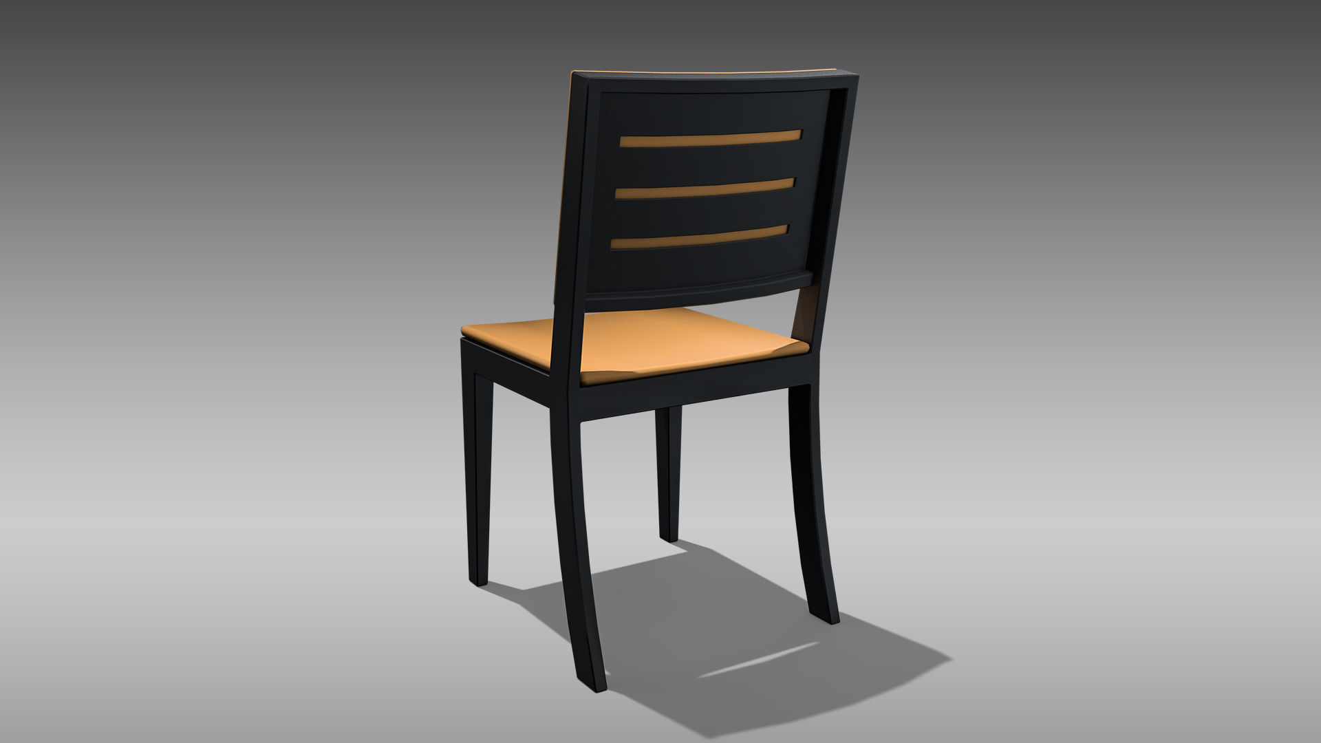 Restaurant Table and Chair Low-poly 3D model_7