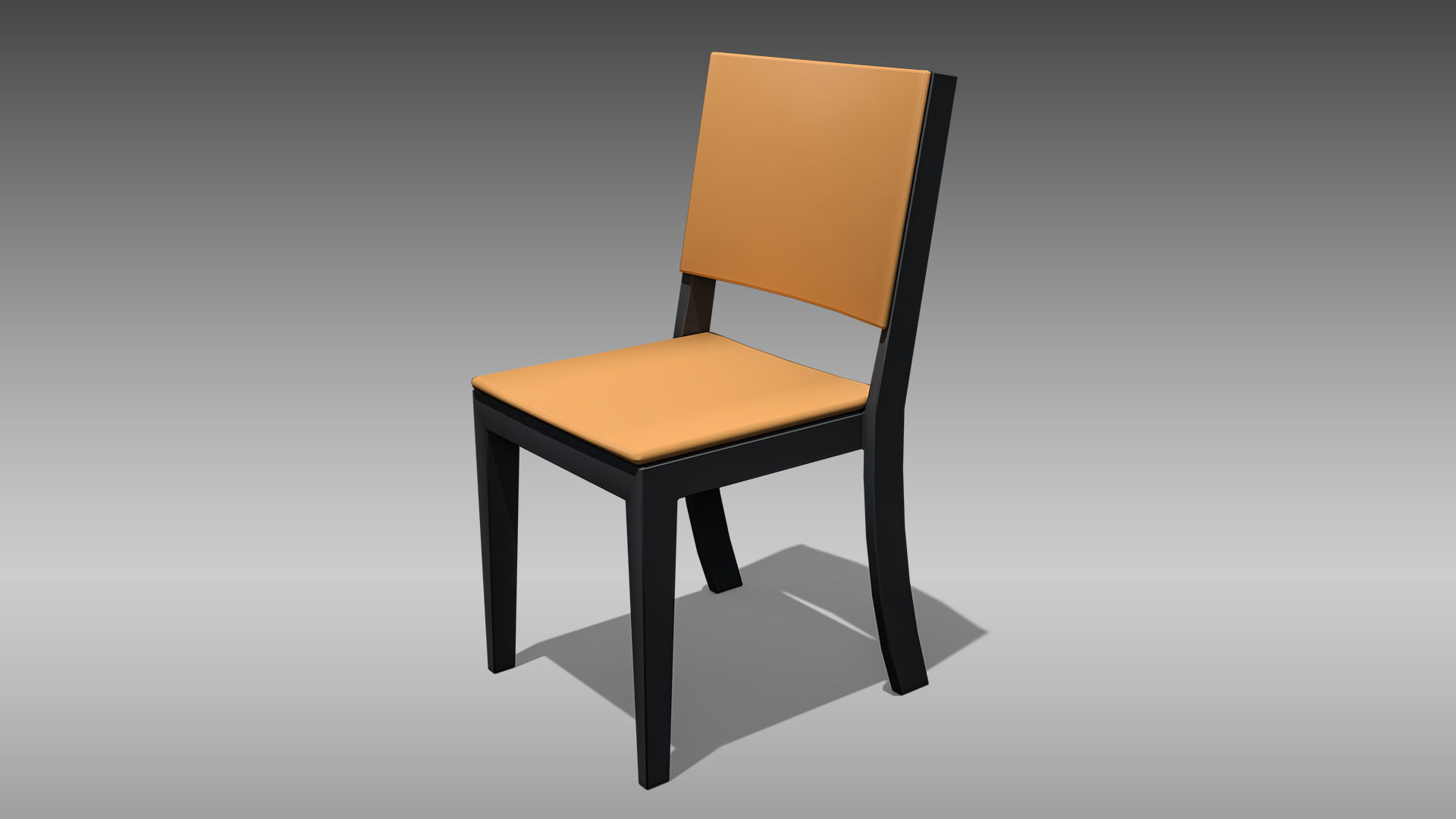Restaurant Table and Chair Low-poly 3D model_6