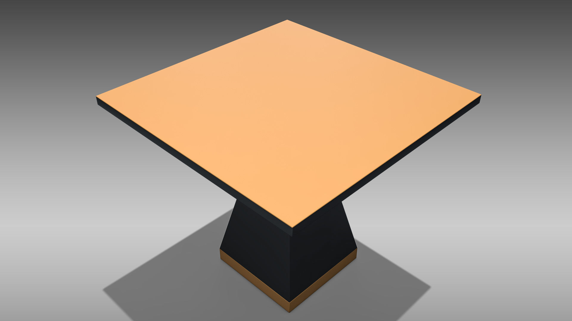 Restaurant Table and Chair Low-poly 3D model_4