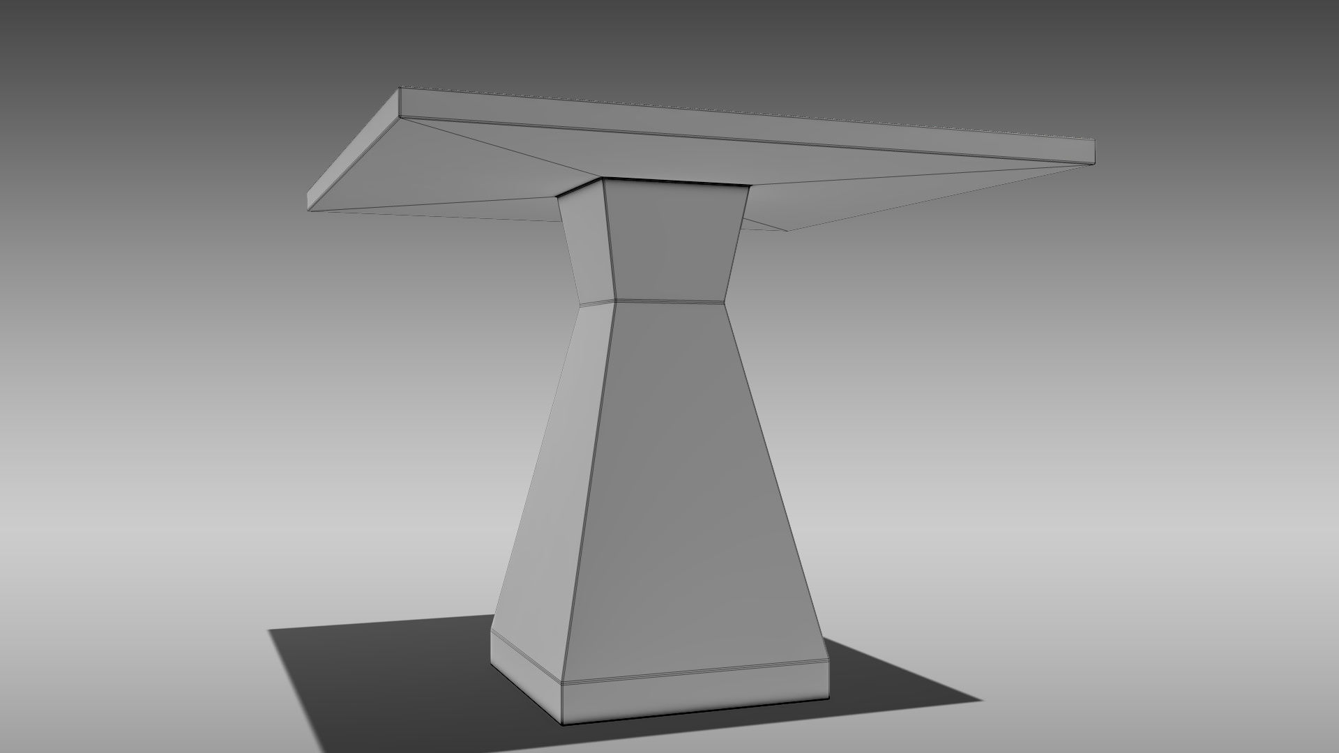 Restaurant Table and Chair Low-poly 3D model_12