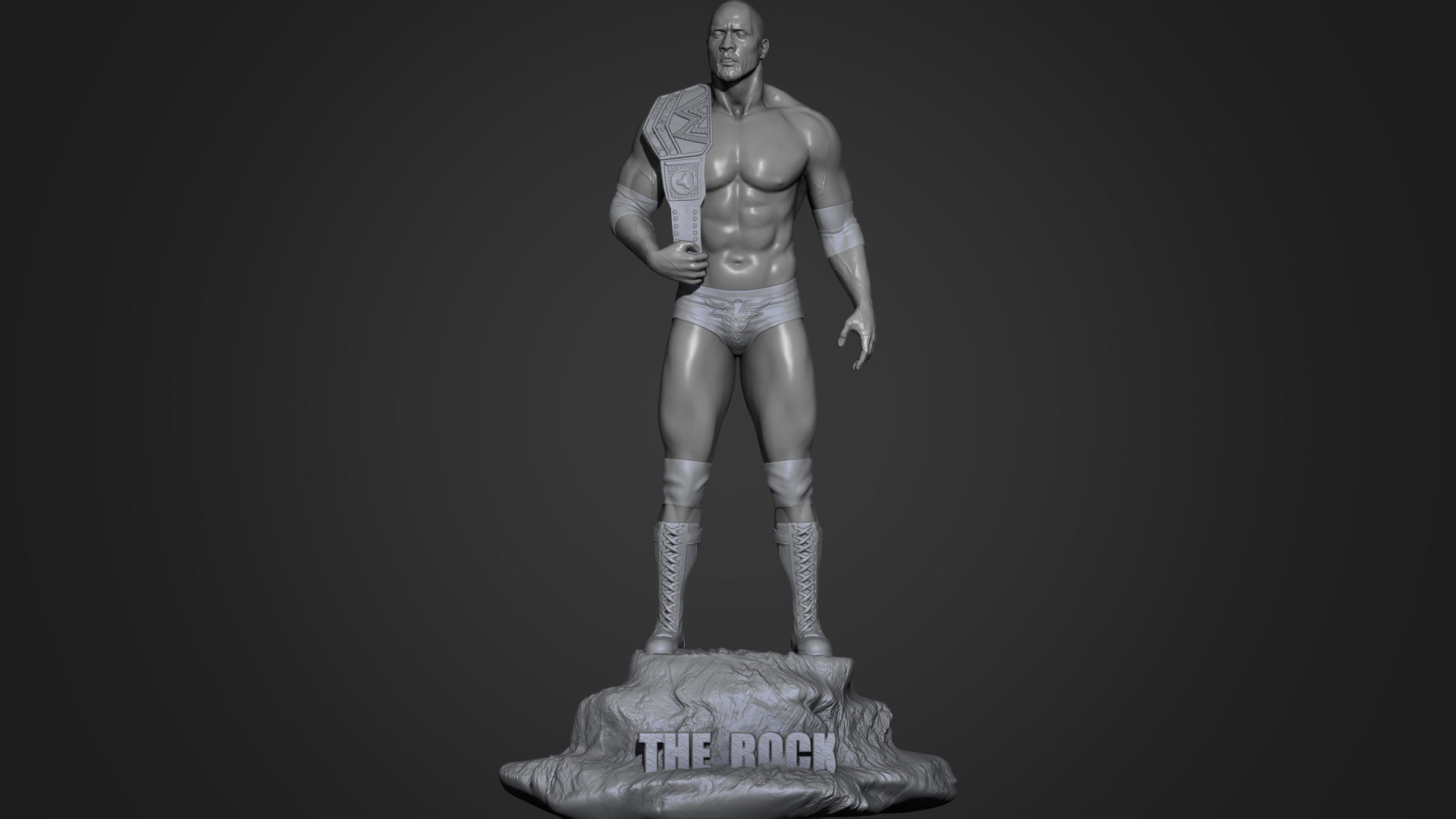 The Rock - Dwayne Johnson 3D Print 3D print model_1