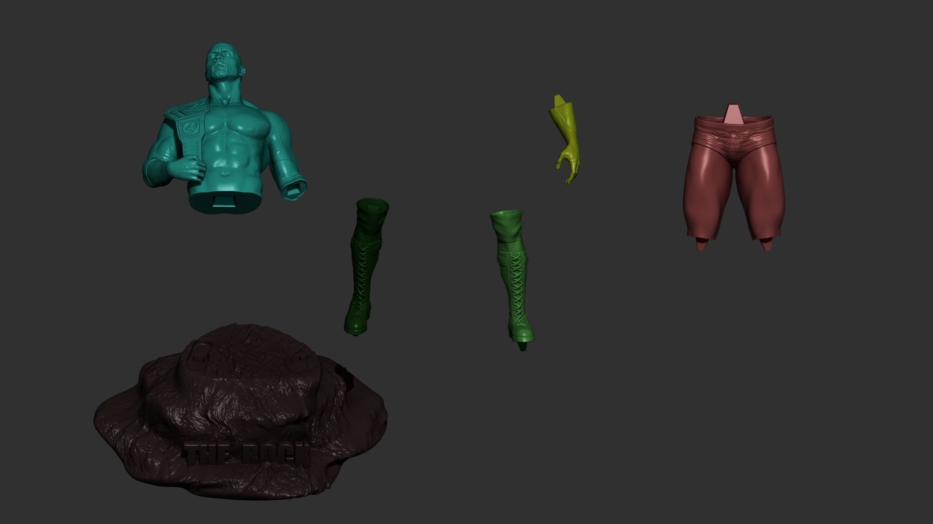 The Rock - Dwayne Johnson 3D Print 3D print model_10