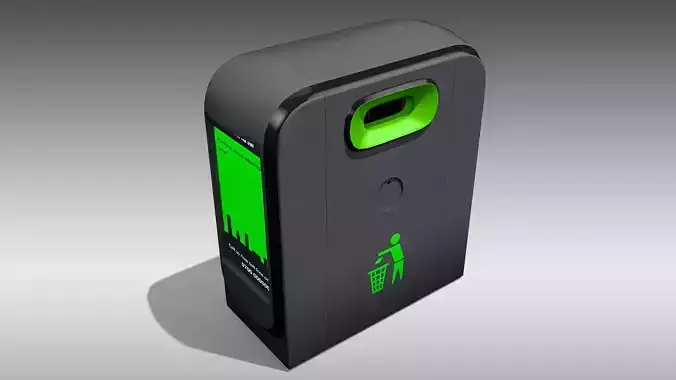 Renew Smart Trash Can Low-poly 3D model