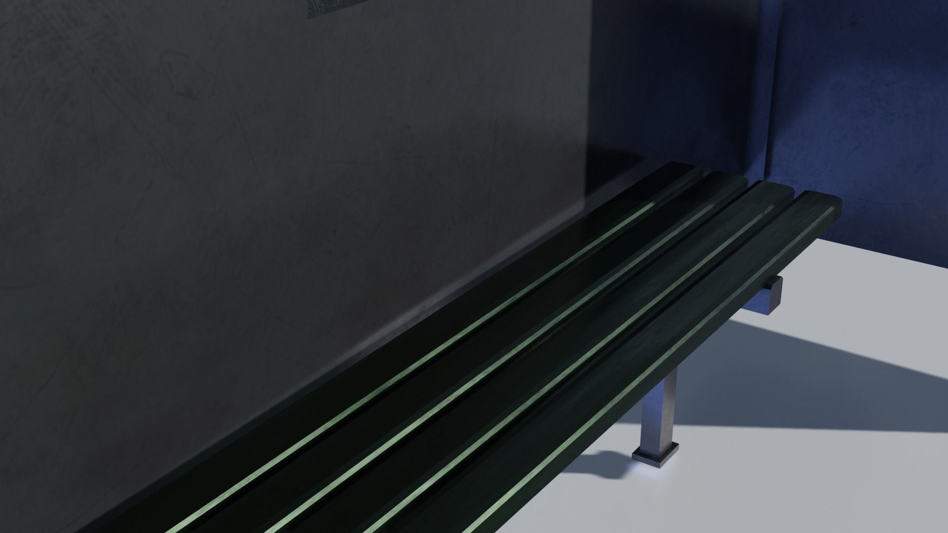 Bus Stop Low-poly 3D model_11