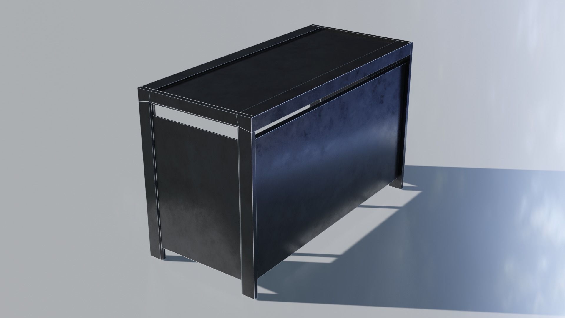 Bus Stop Low-poly 3D model_22