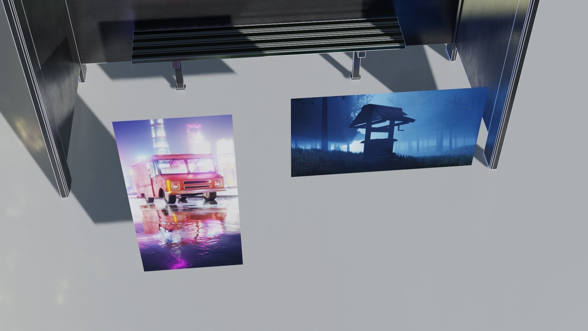 Bus Stop Low-poly 3D model_25