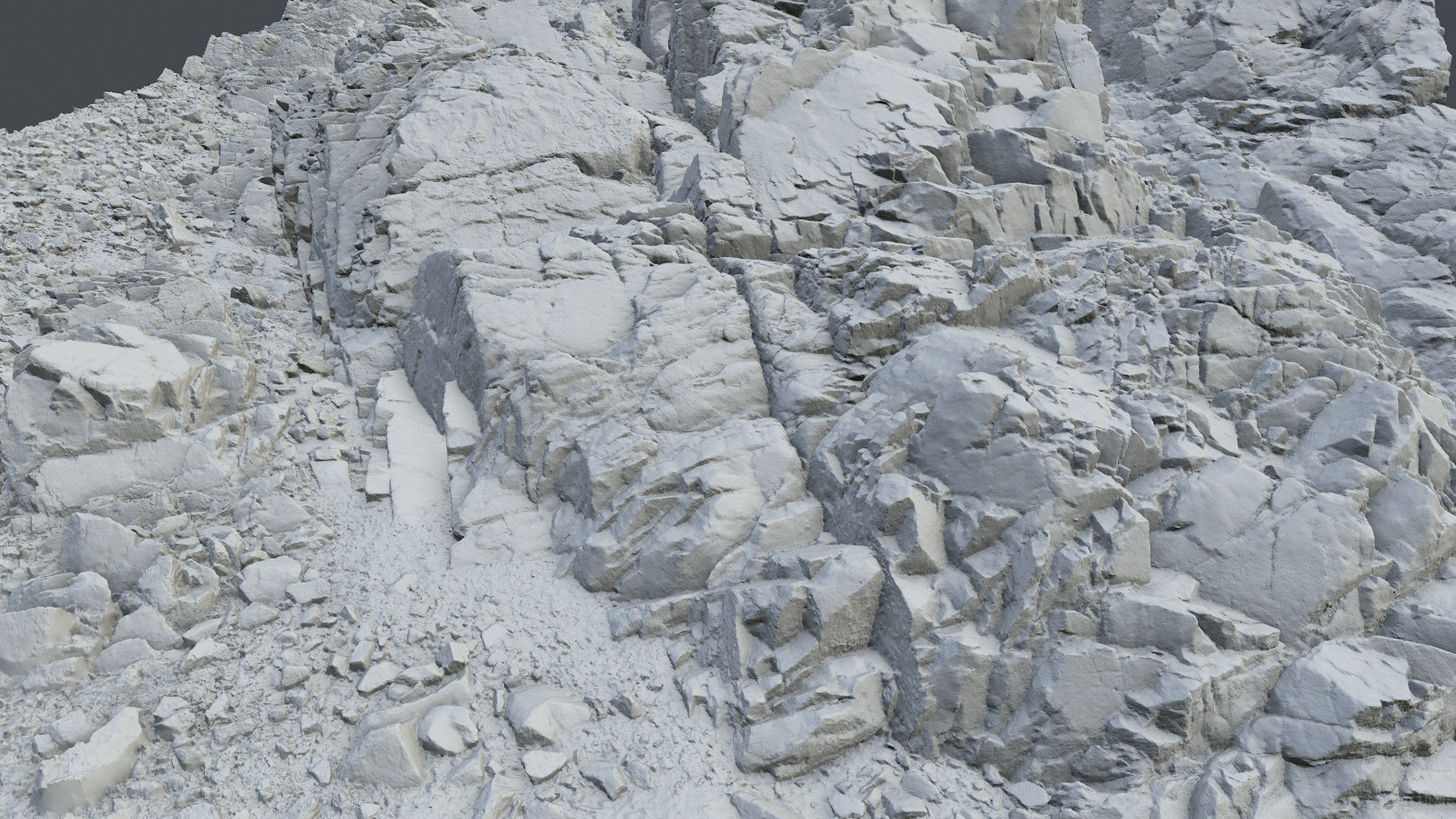 Photoscan Beach Rock 0016 only HighPoly Mesh 16K Texture 3D model_5