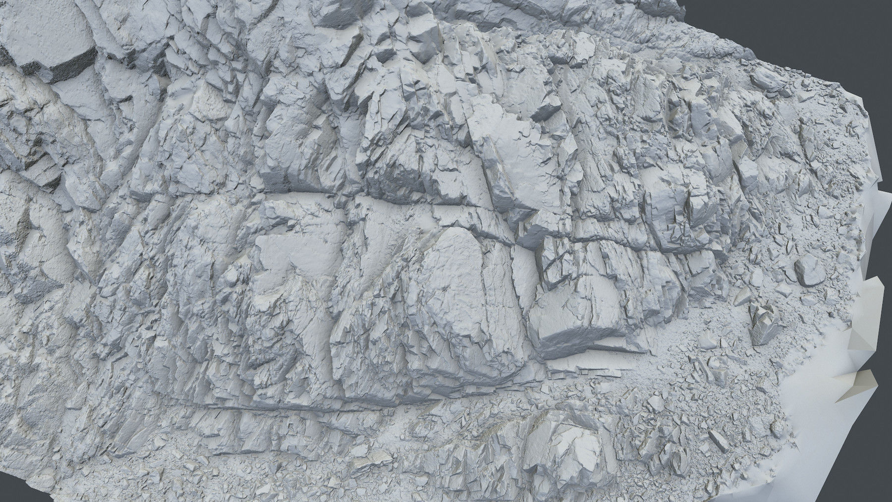 Photoscan Beach Rock 0016 only HighPoly Mesh 16K Texture 3D model_11