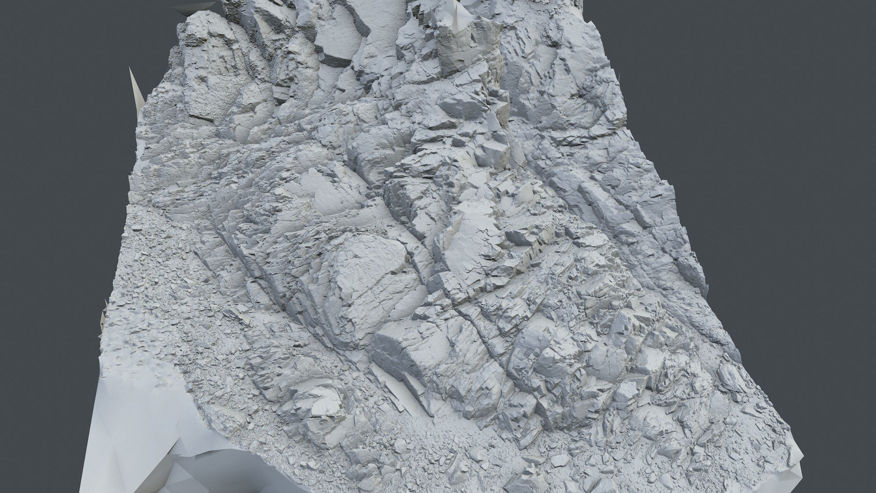 Photoscan Beach Rock 0016 only HighPoly Mesh 16K Texture 3D model_3