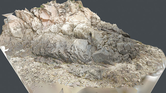 Photoscan Beach Rock 0016 only HighPoly Mesh 16K Texture 3D model