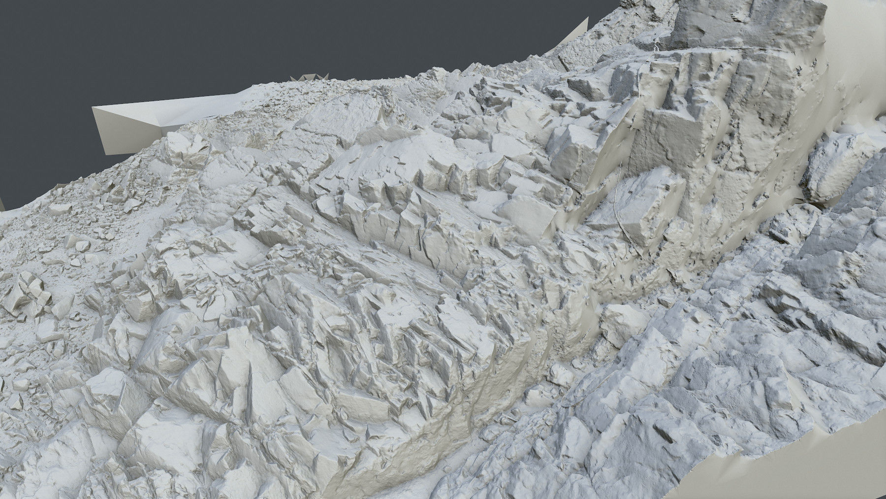 Photoscan Beach Rock 0016 only HighPoly Mesh 16K Texture 3D model_9