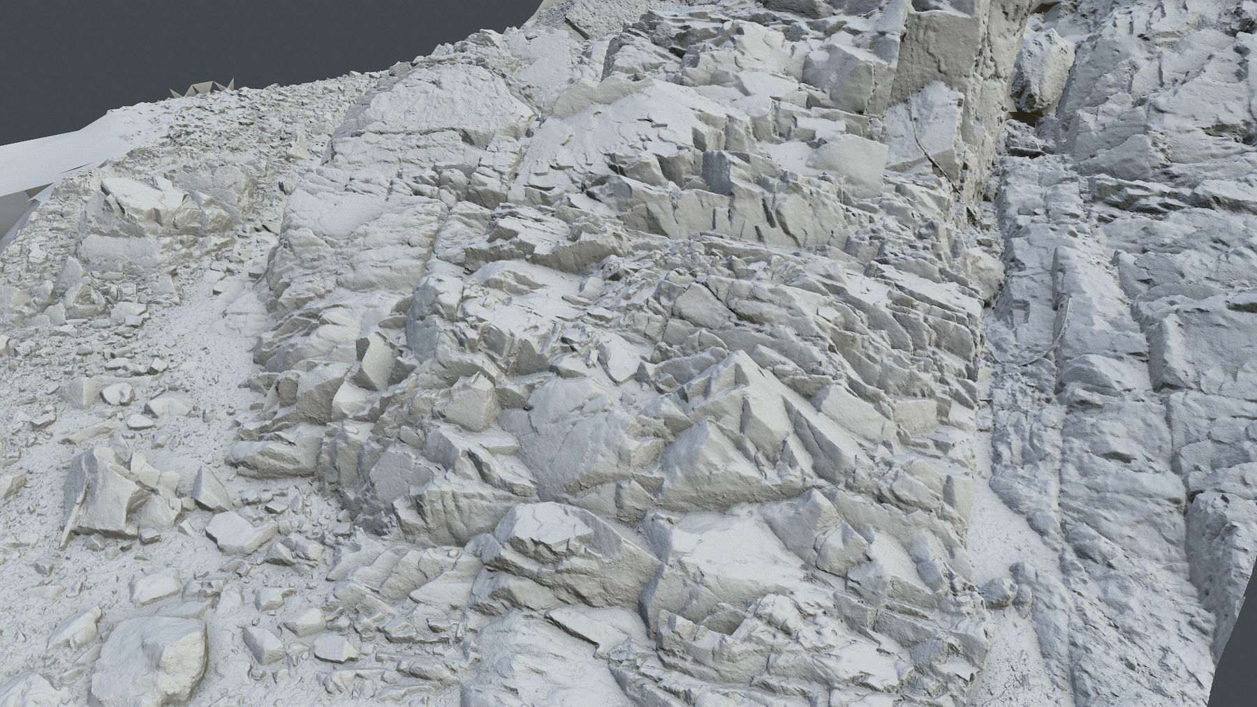 Photoscan Beach Rock 0016 only HighPoly Mesh 16K Texture 3D model_7