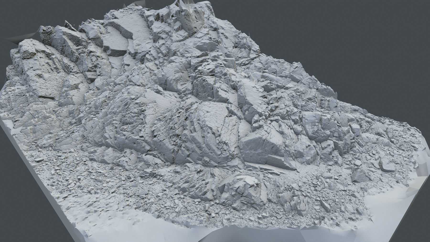 Photoscan Beach Rock 0016 only HighPoly Mesh 16K Texture 3D model_1