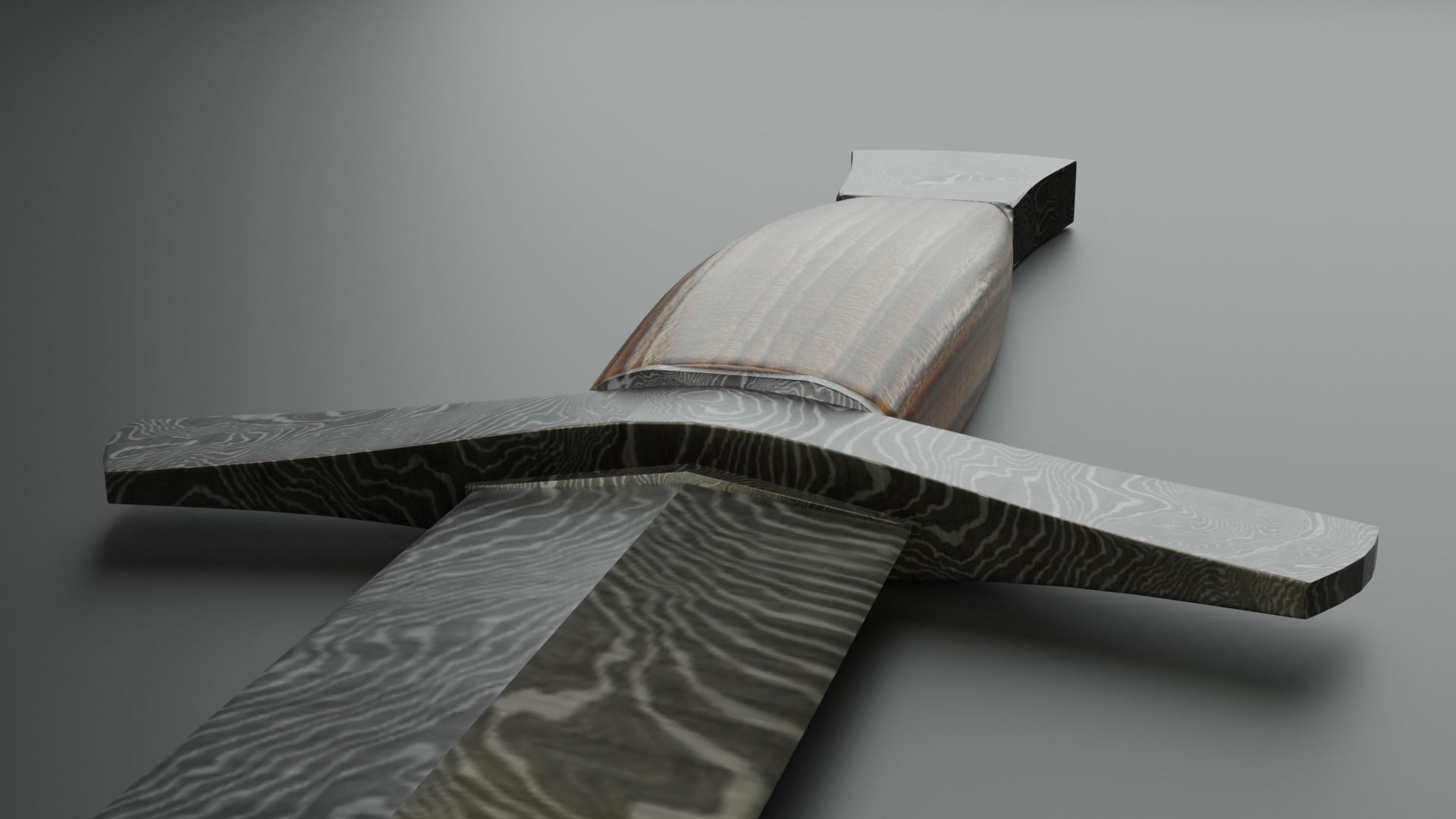 Hunting Sword Low-poly 3D model_3