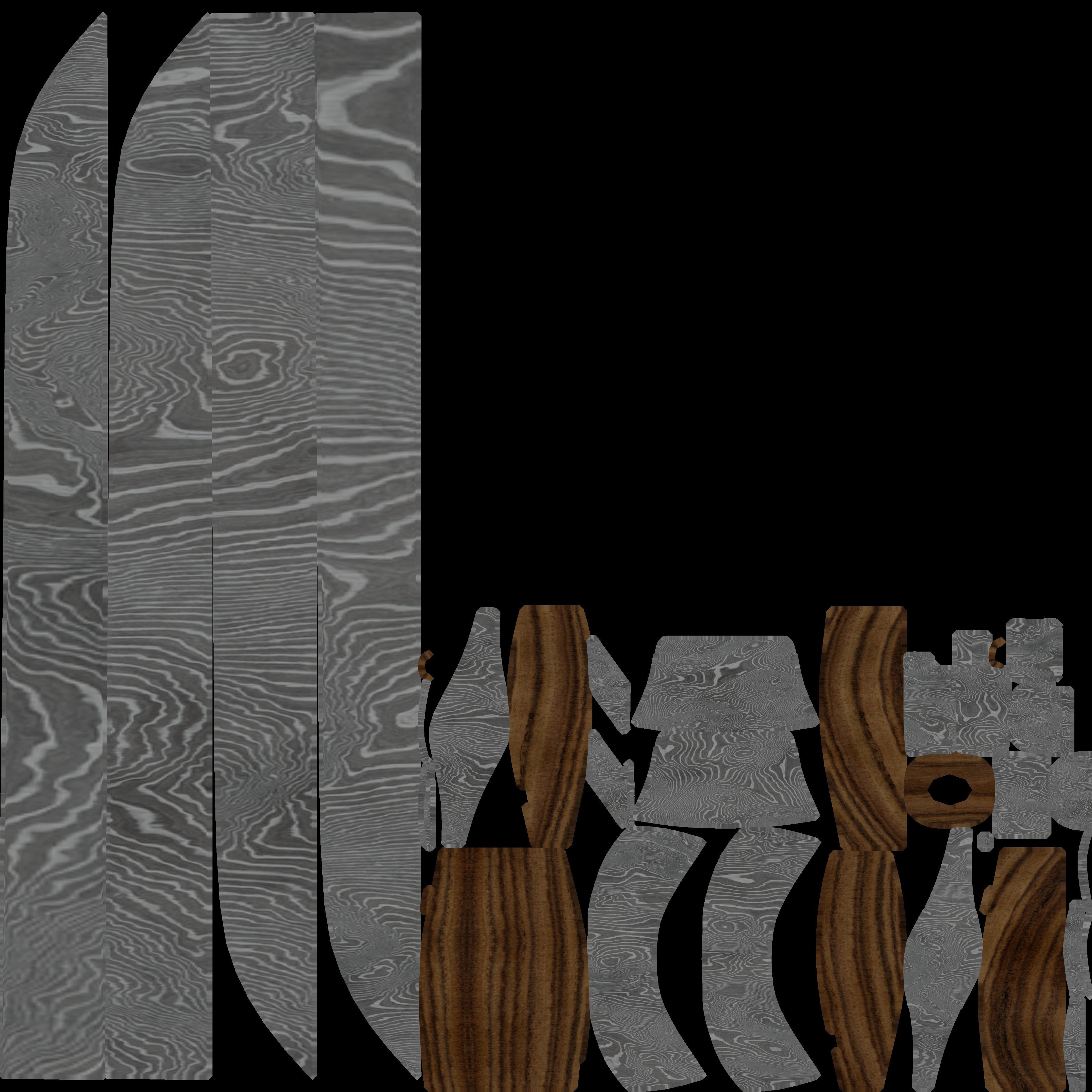 Hunting Sword Low-poly 3D model_17