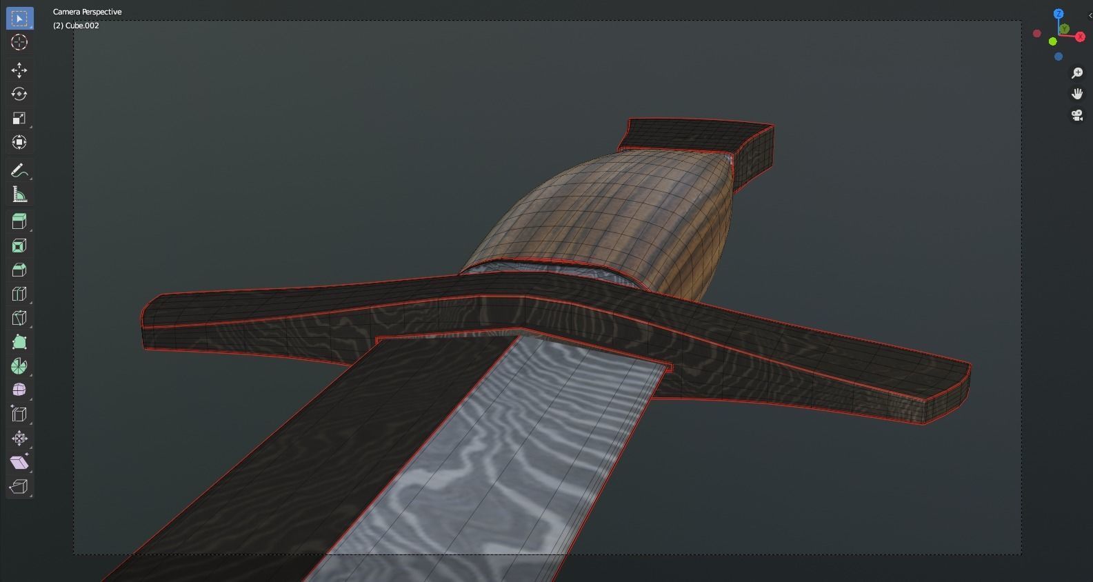 Hunting Sword Low-poly 3D model_9