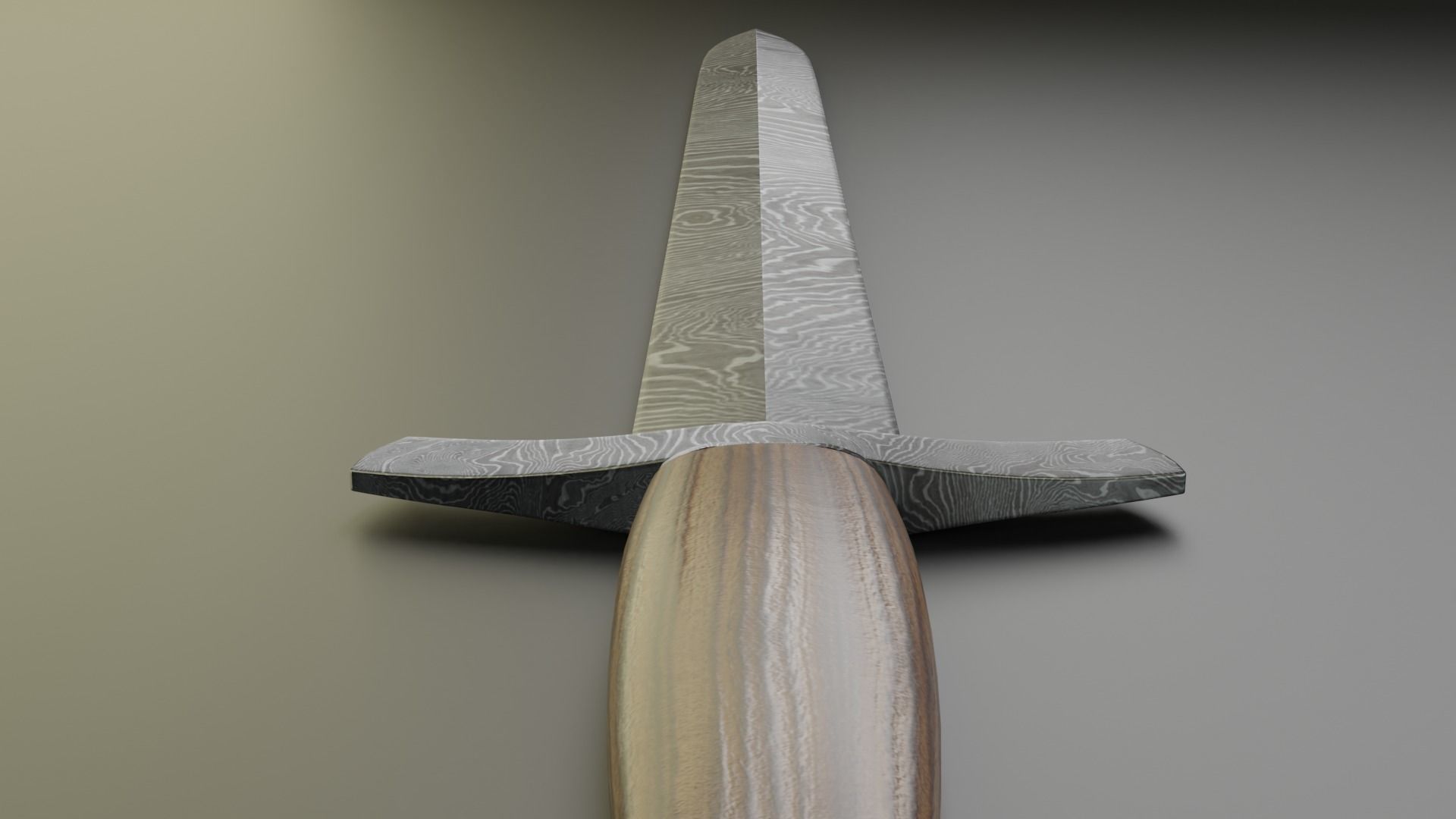 Hunting Sword Low-poly 3D model_2