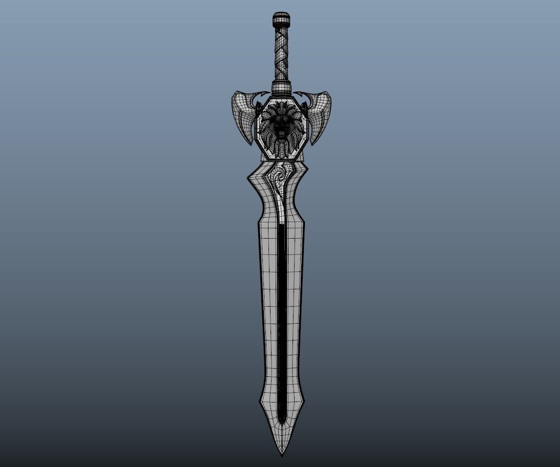 Fantasy Lion Sword 3D model_3