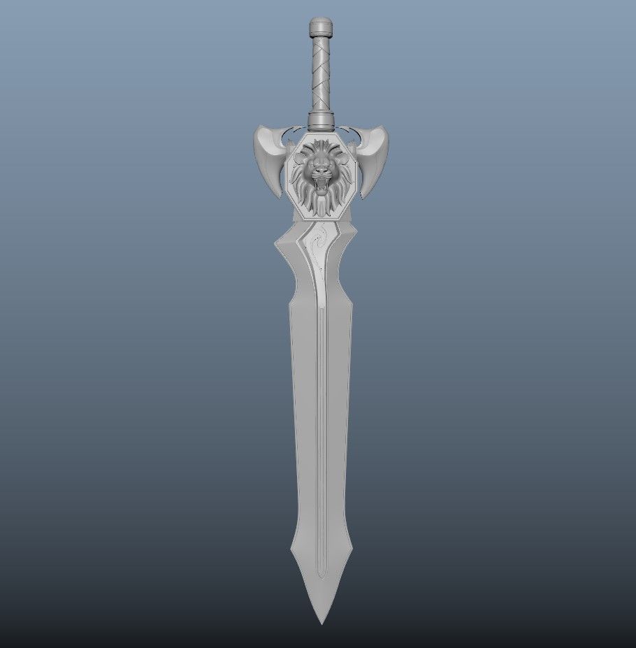 Fantasy Lion Sword 3D model_2