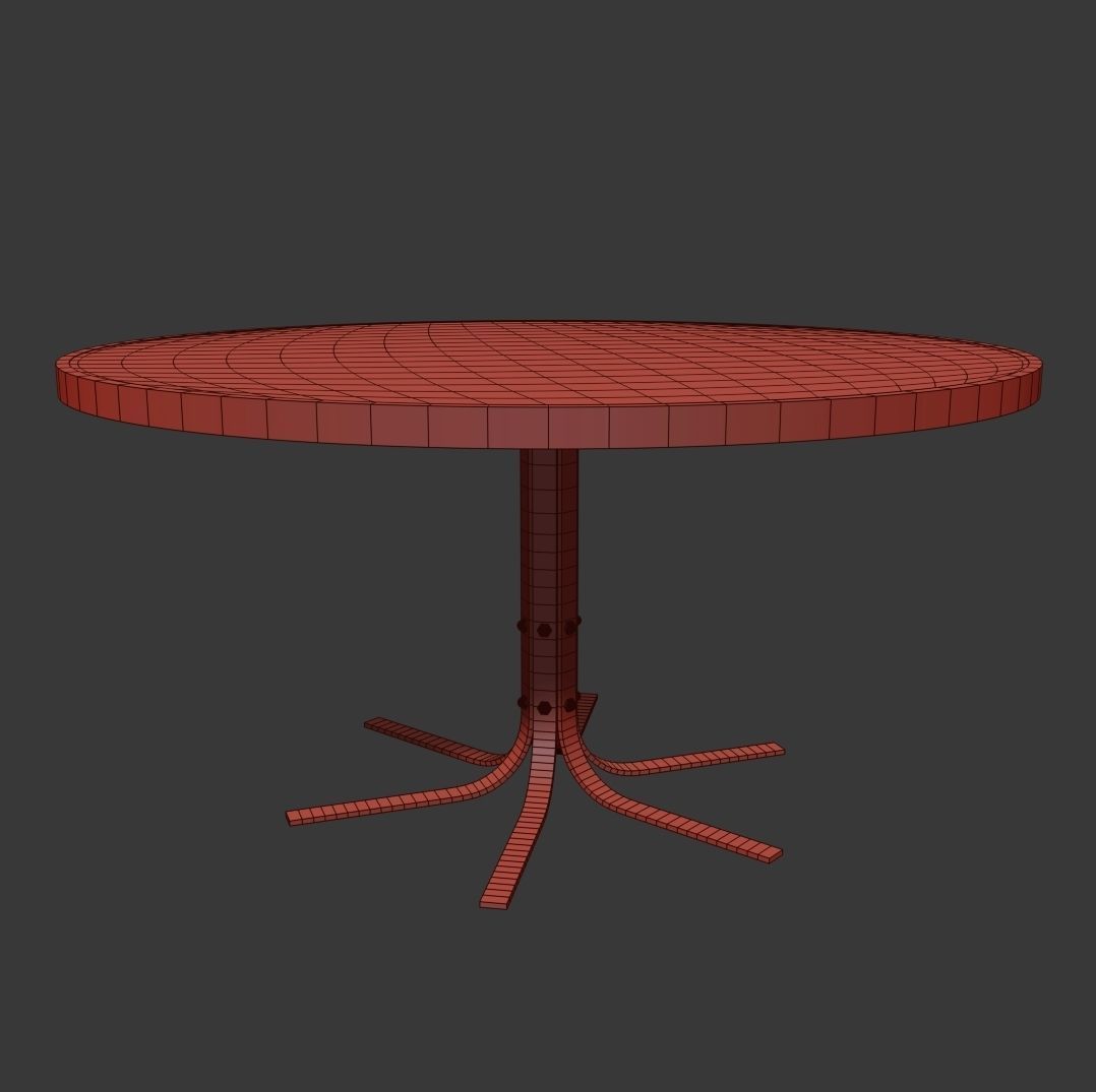Table Tavolo Basso 055 3D model_4