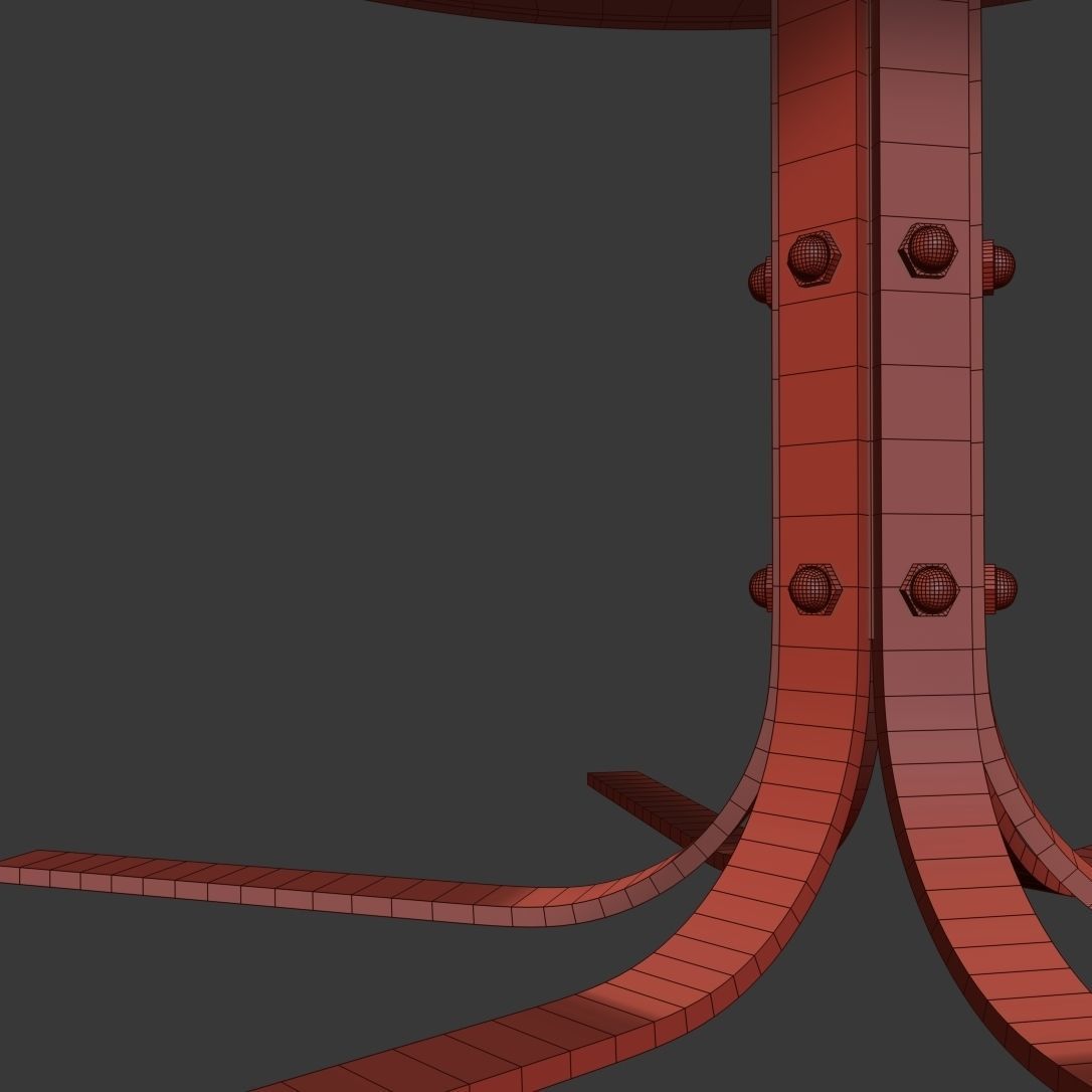 Table Tavolo Basso 055 3D model_8