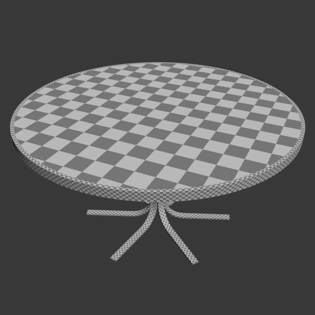 Table Tavolo Basso 055 3D model_6