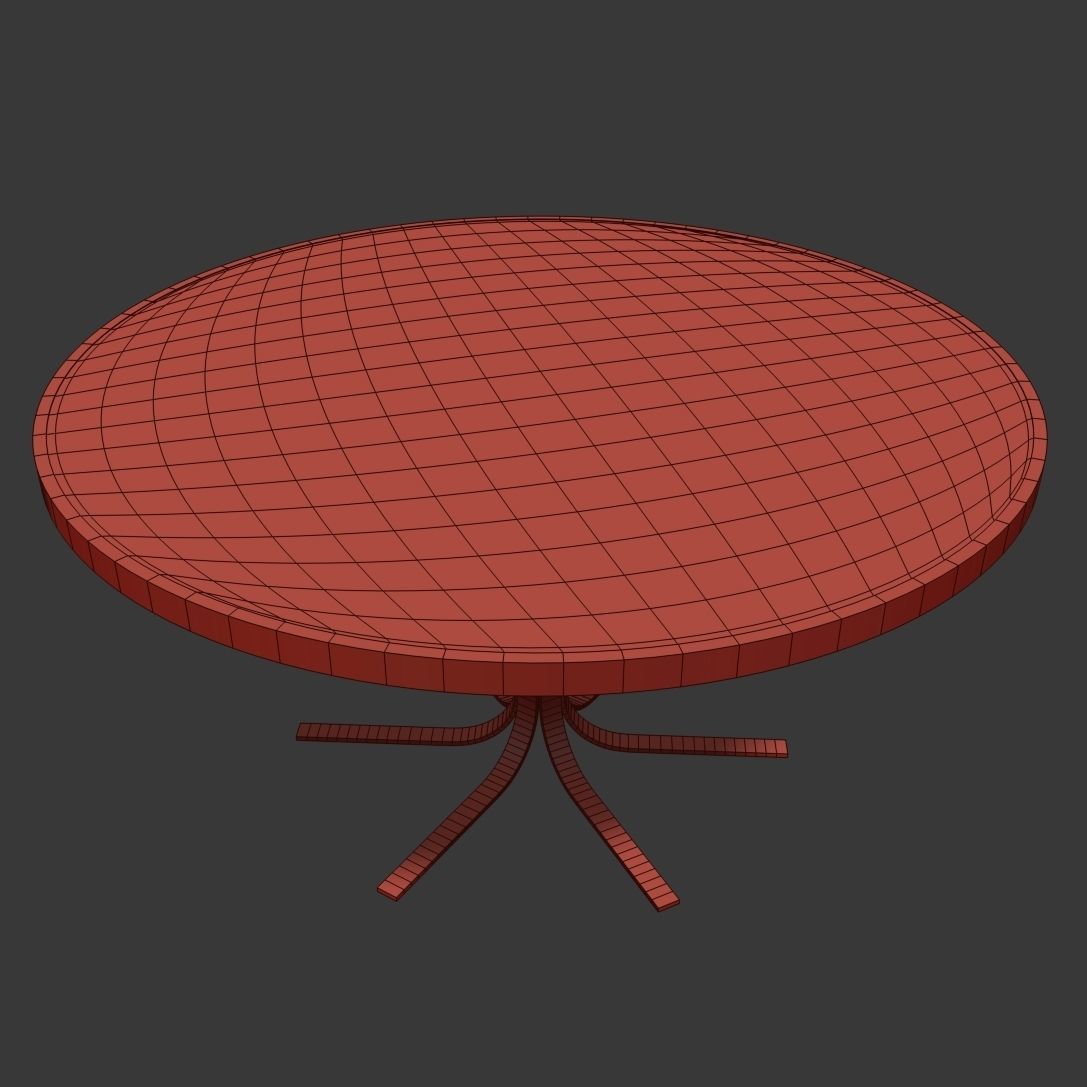 Table Tavolo Basso 055 3D model_7