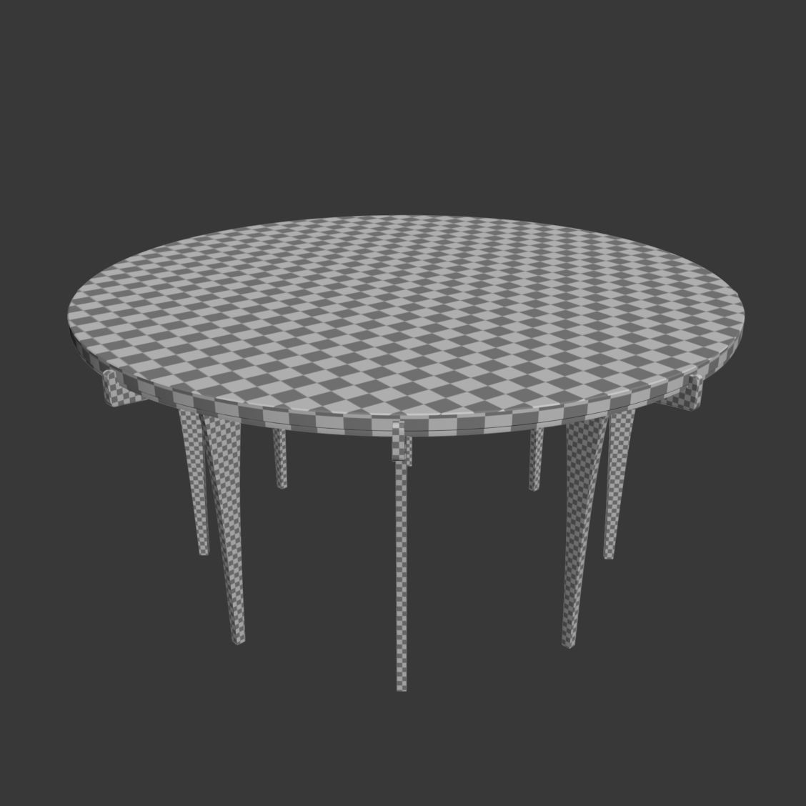 Prong round coffee table 3D model_10