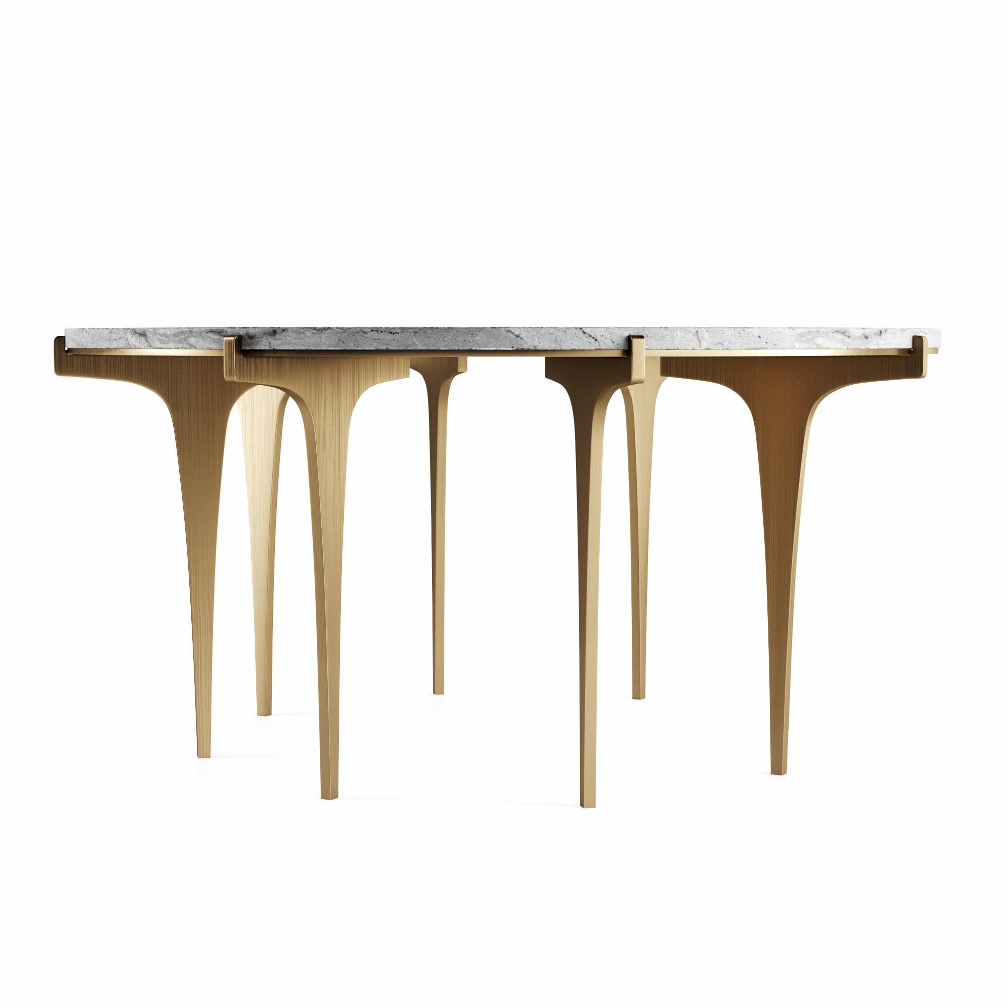 Prong round coffee table 3D model_4