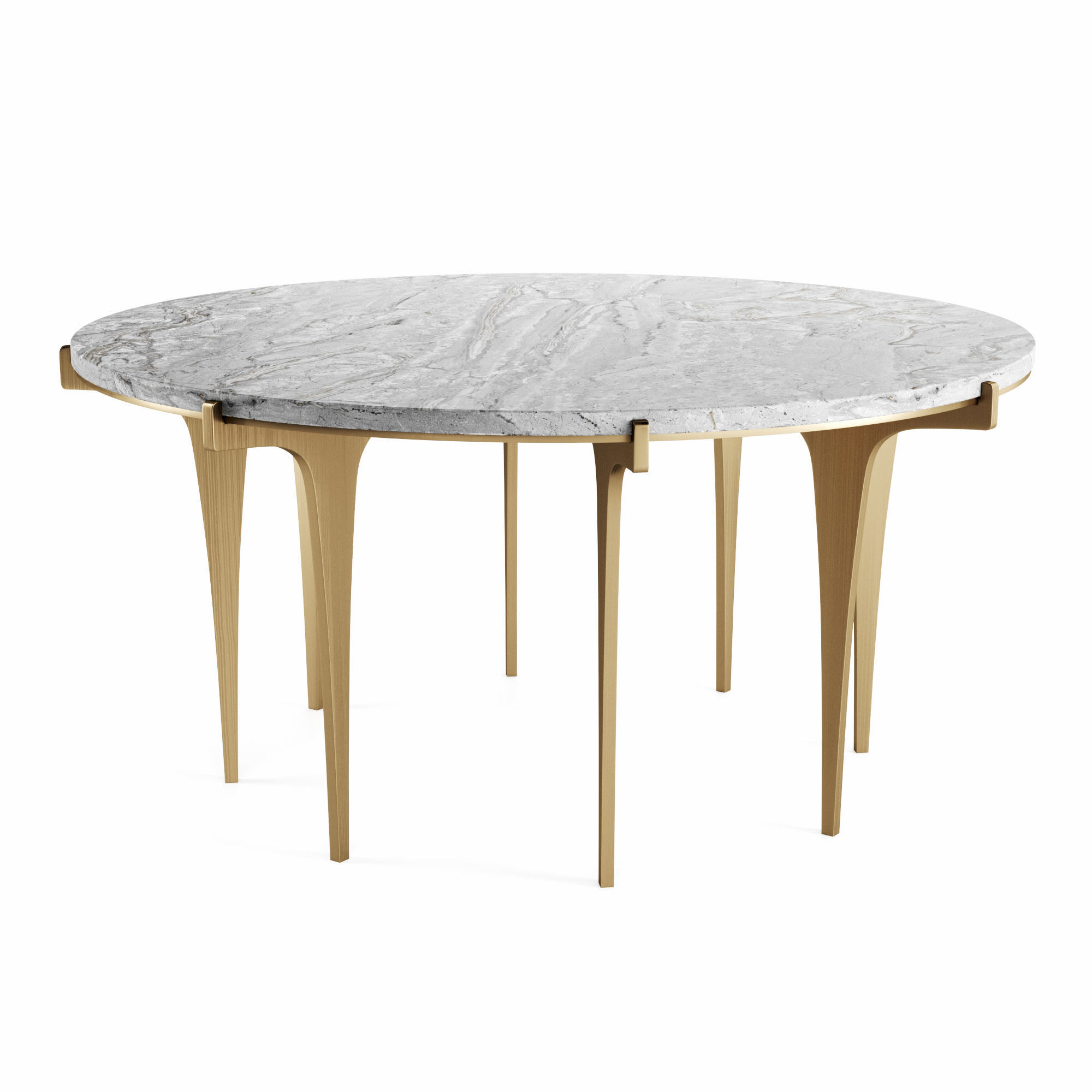 Prong round coffee table 3D model_1