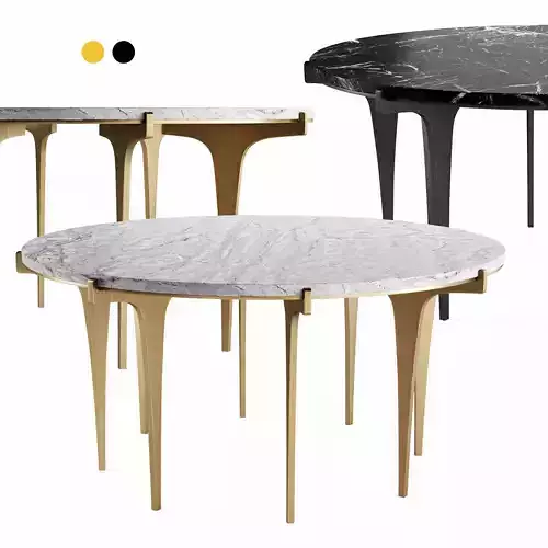 Prong round coffee table