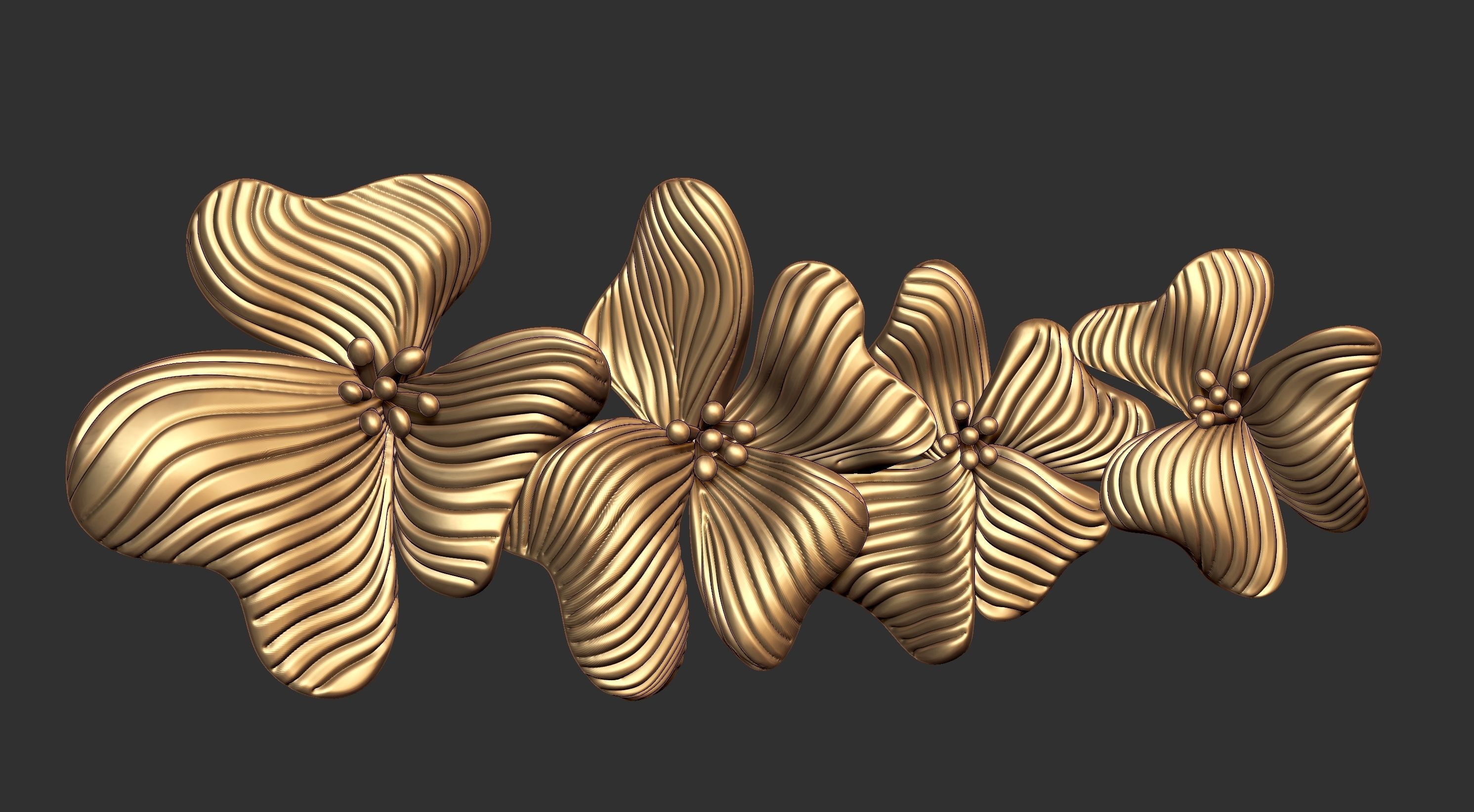 Flower Pendant ready For 3D PRint 3D print model_10