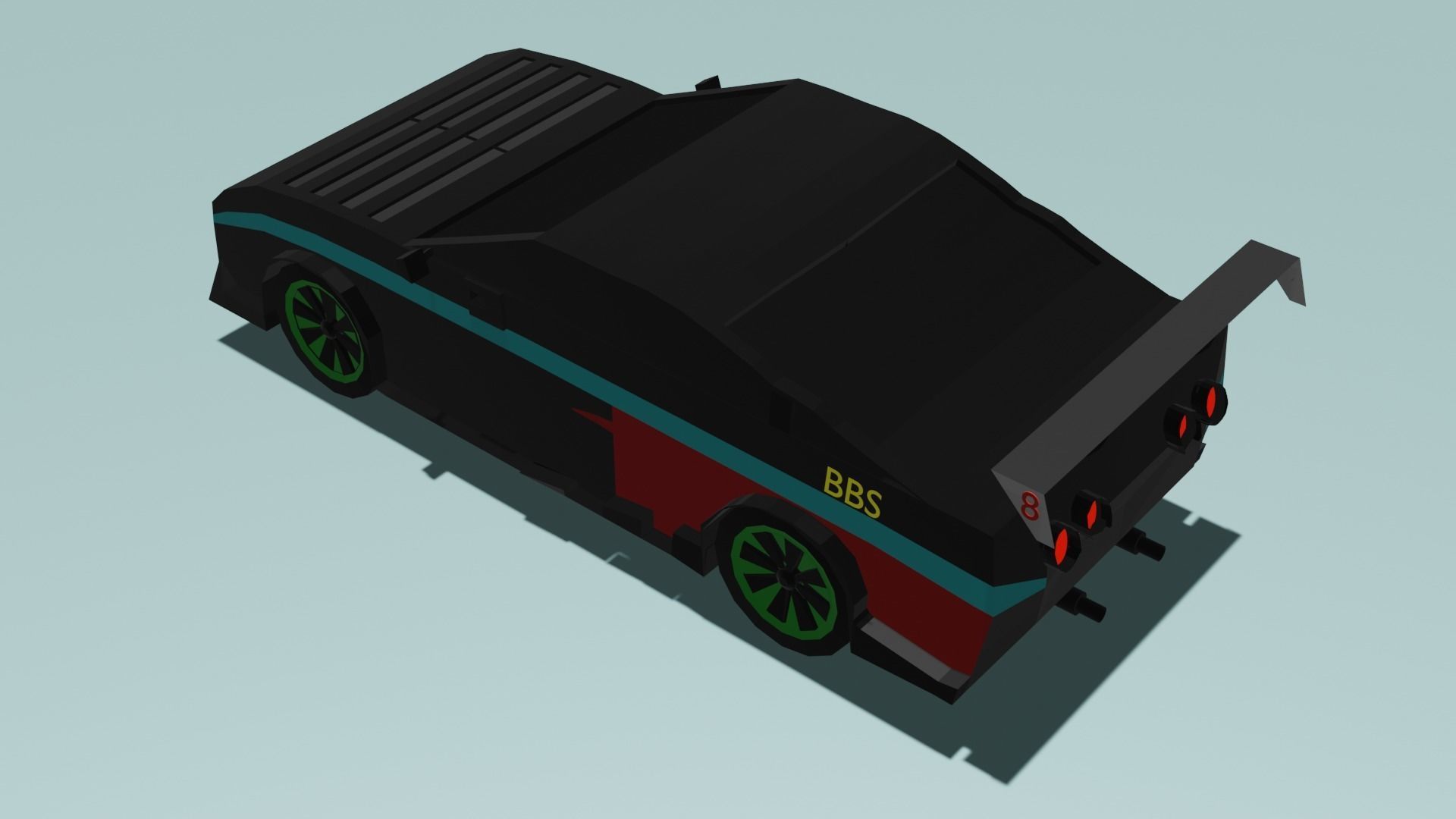 High Graphic Loly Poly Car Model free download Free low-poly 3D model_3