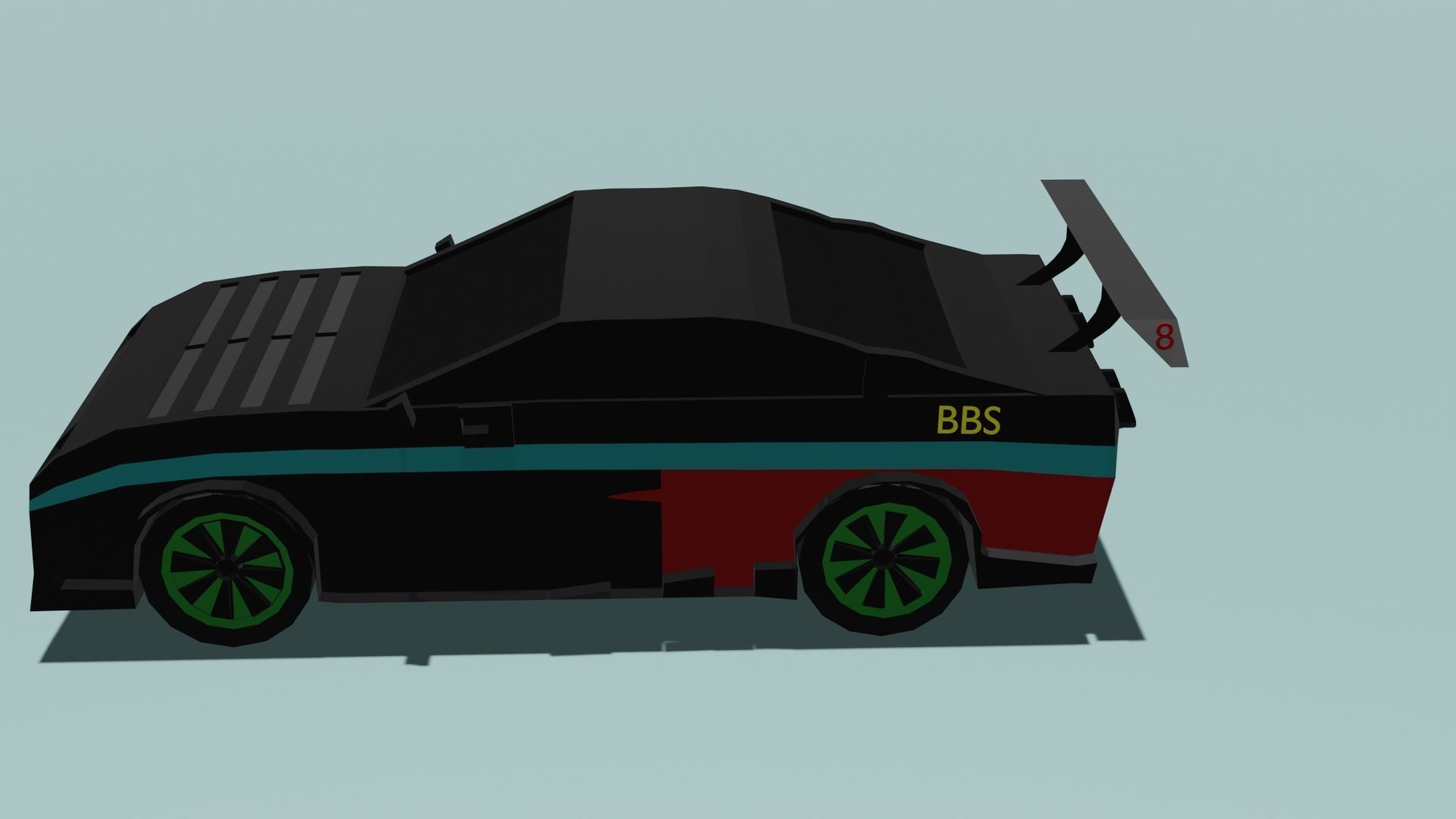 High Graphic Loly Poly Car Model free download Free low-poly 3D model_4