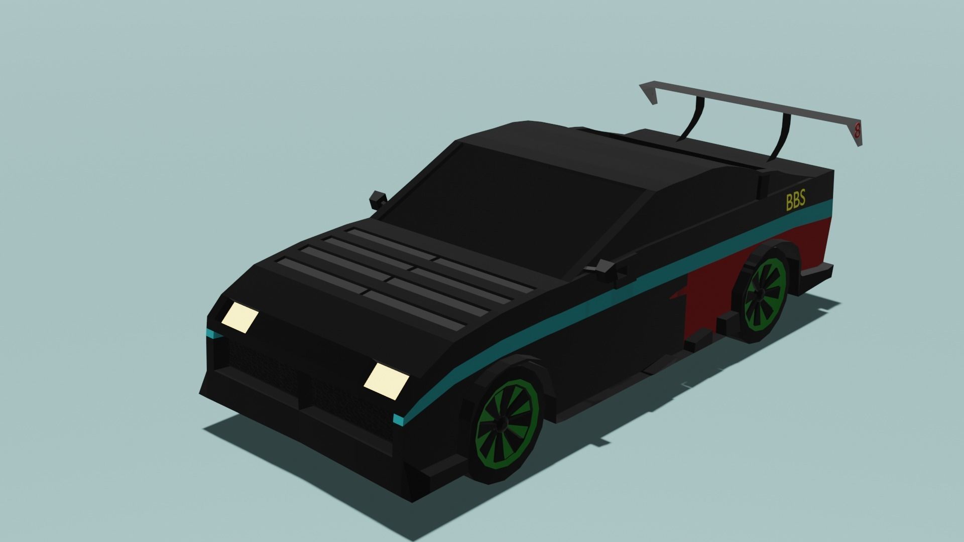 High Graphic Loly Poly Car Model free download Free low-poly 3D model_5