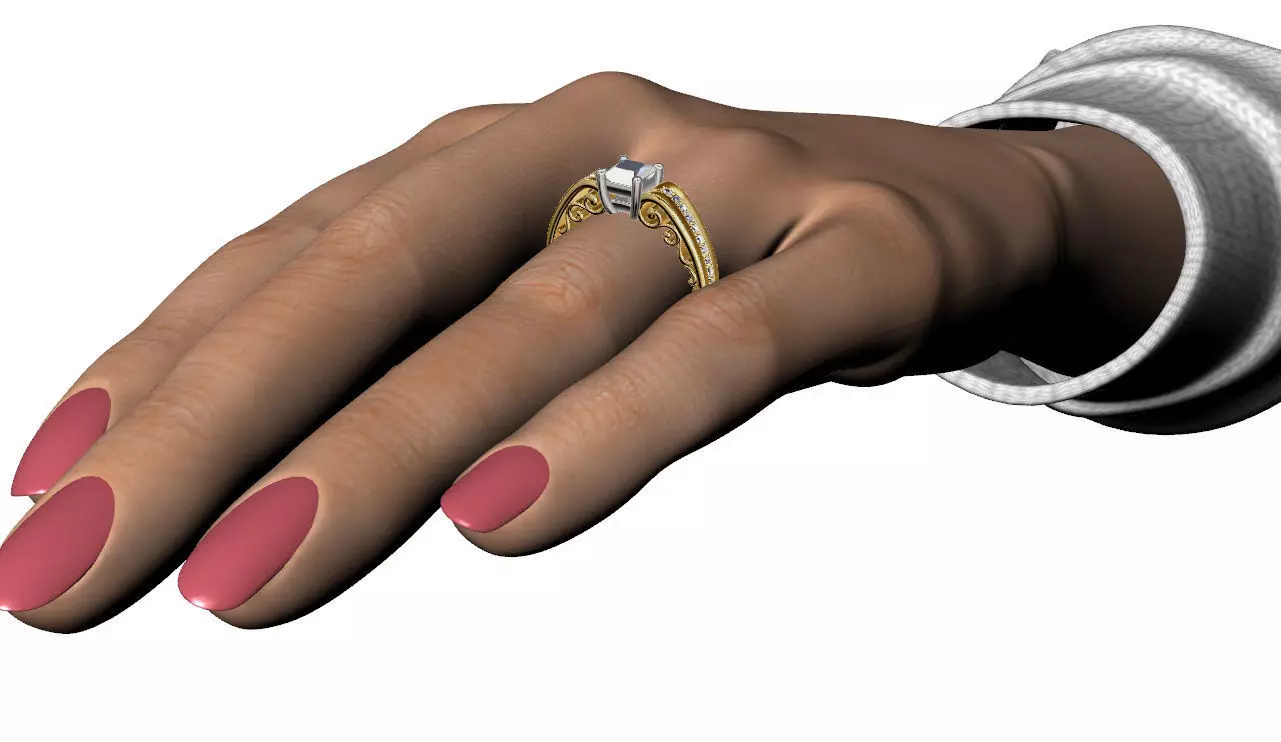 p308 engagement ring 3D print model
