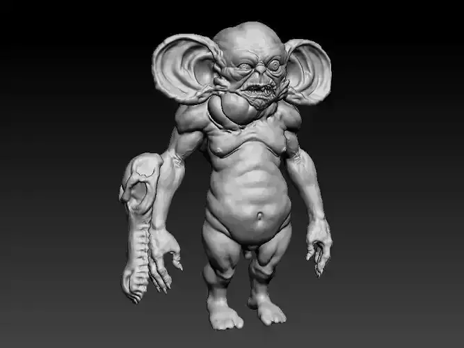 Cheburashko creature with ears 3D model