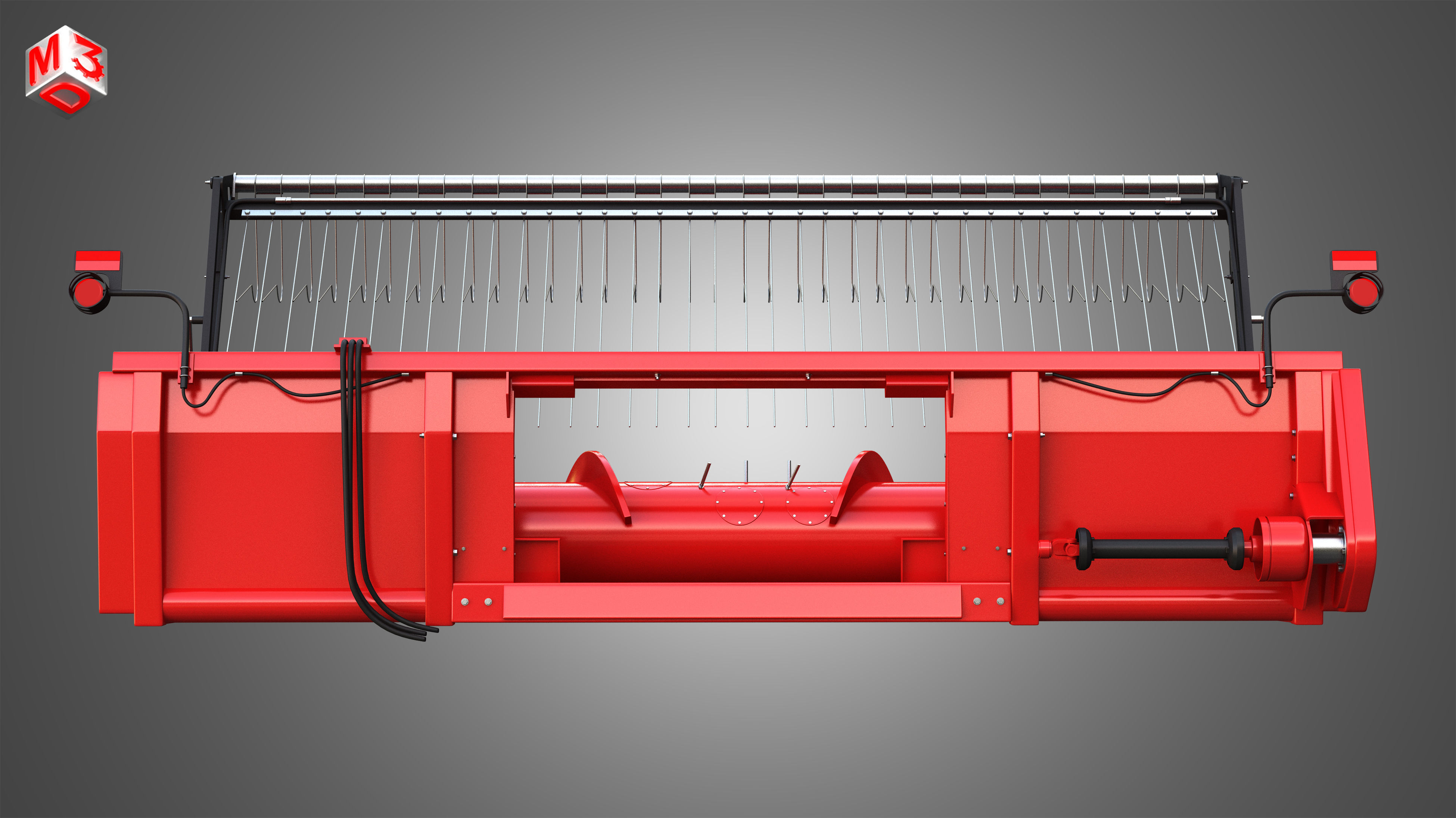 Forage Harvester Head 3D model_7