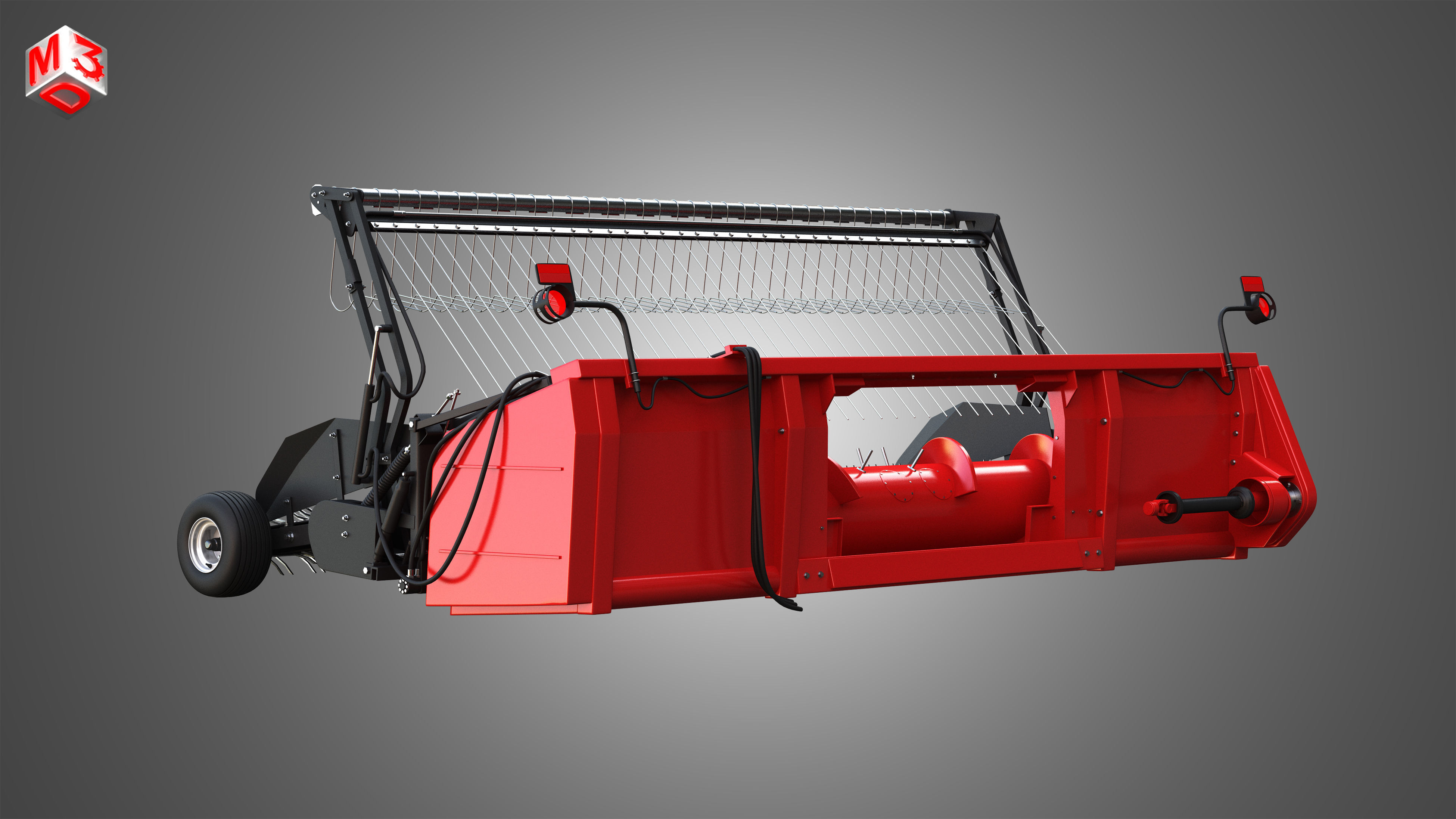 Forage Harvester Head 3D model_3