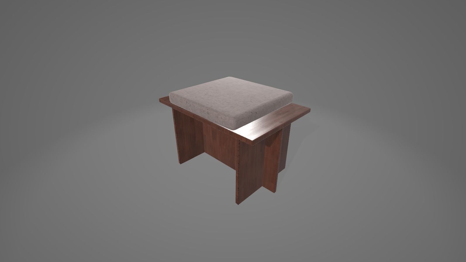 Seater - Frank llyod Wright Free low-poly 3D model_2