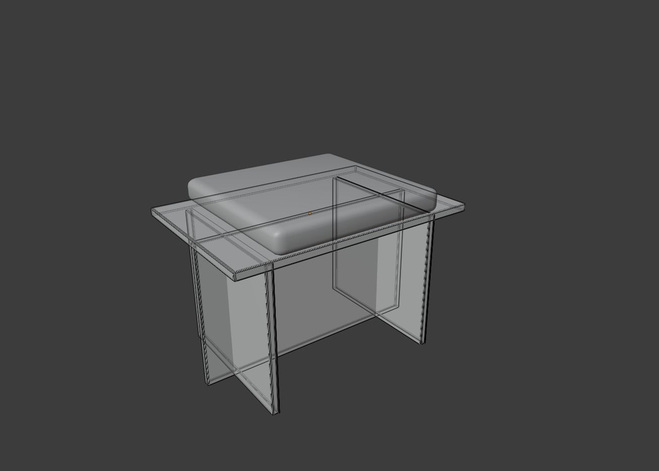 Seater - Frank llyod Wright Free low-poly 3D model_4