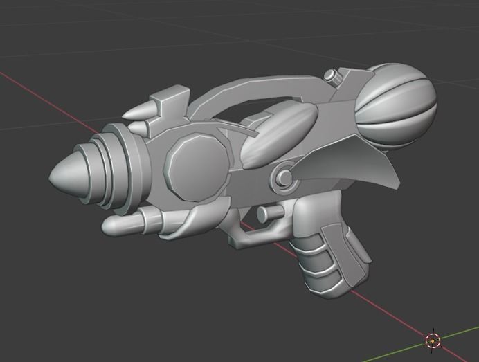 sci-fi alien weapon Low-poly 3D model_4