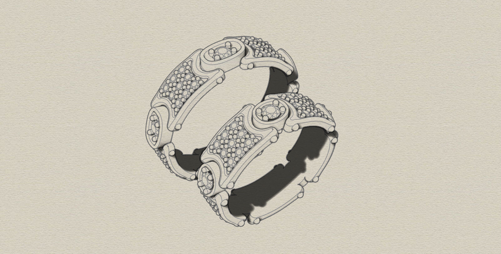 Wedding Ring 3D print model_2