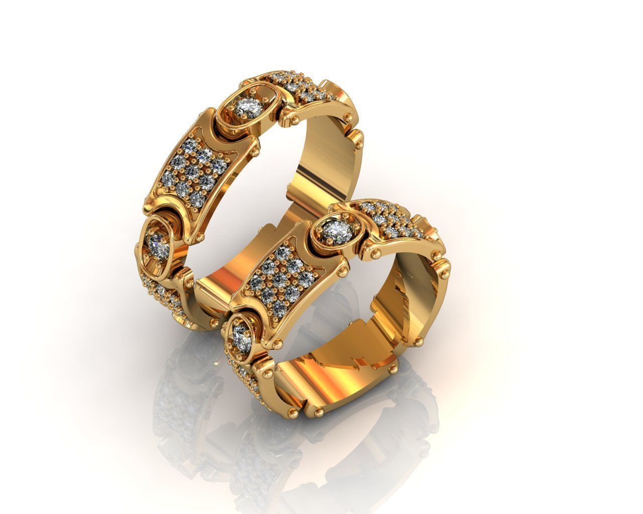 Wedding Ring 3D print model_1