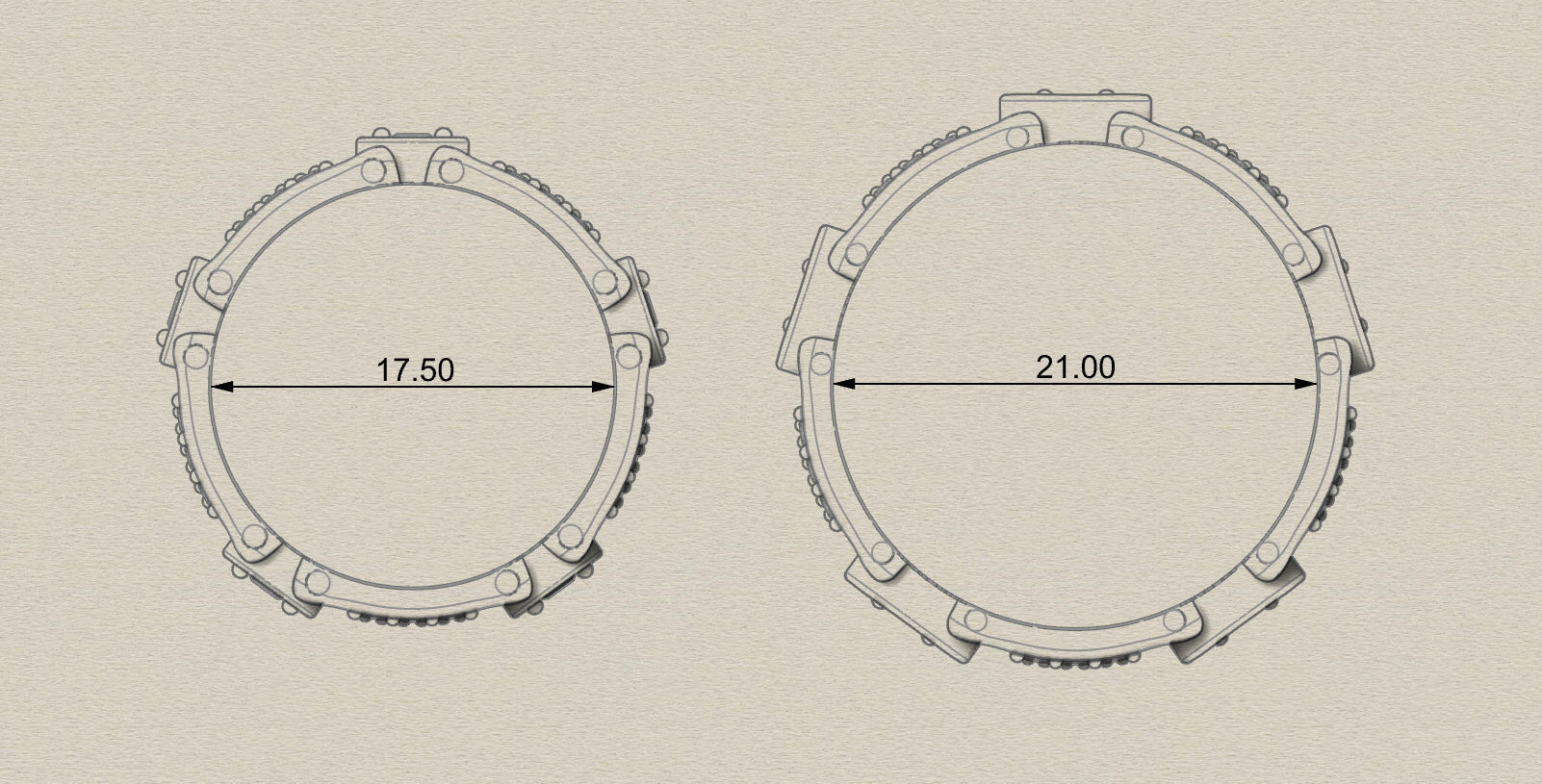 Wedding Ring 3D print model_3
