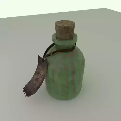 Flask of poison Low-poly 3D model