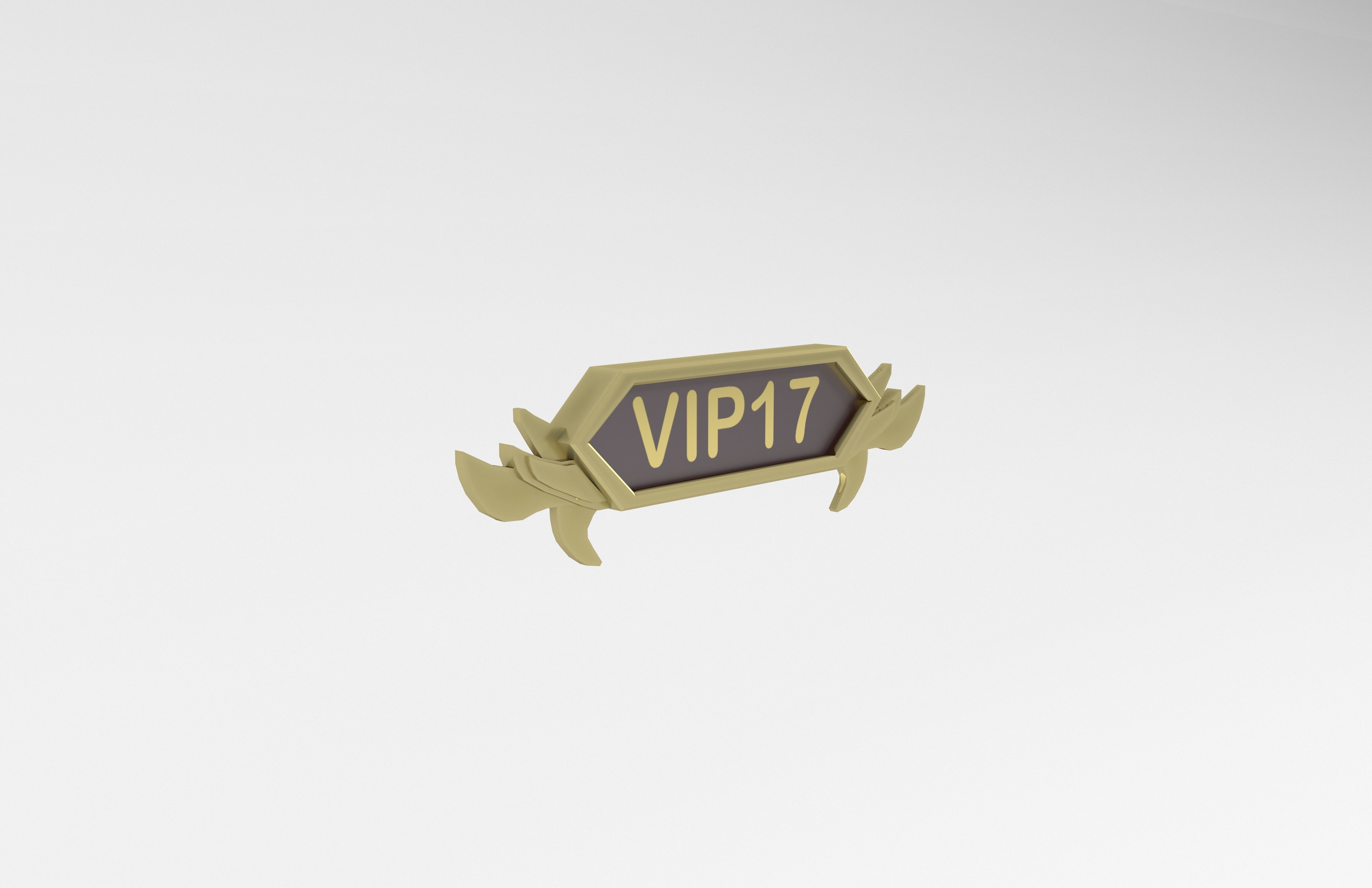Game VIP Symbol v4 013 Low-poly 3D model_3