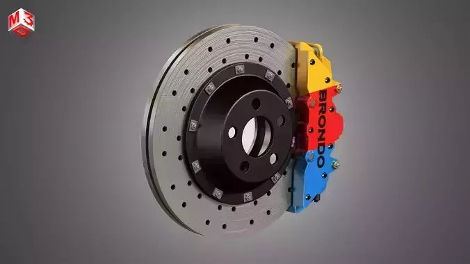 Brake Disk and Caliper 3D model