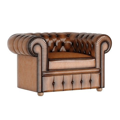 Brown Chair by Bonjur Abajur 3D model
